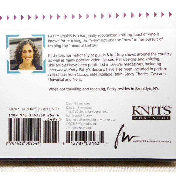 SET! Patty Lyons' Knitting tricks 2 DVDs & Vogue Knitting 360 patterns mini book - Picture 5 of 16